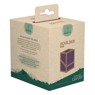 Ultimate Guard Return To Earth Boulder Deck Case 133+ in Violett für Commander-Decks, nachhaltig und umweltfreundlich.