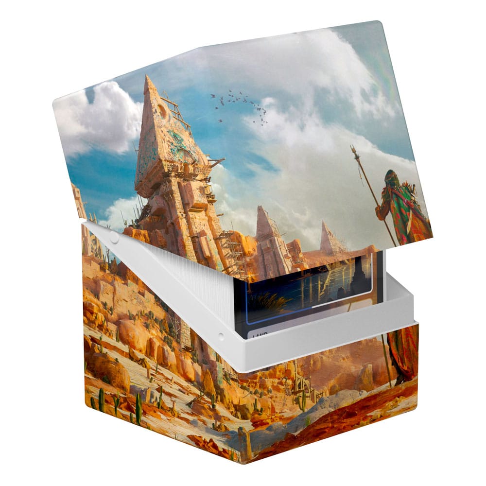 Ultimate Guard RTE Boulder 100+ Artist Edition mit Wüstenstadt-Design von Mario Renaud.