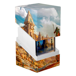 Ultimate Guard RTE Boulder 100+ Box mit Fantasy-Wüstenmotiv von Mario Renaud.