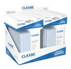 Ultimate Guard Classic Soft Sleeves Standardgröße, 100 transparente Kartenhüllen für Sammelkarten, in Verpackung.