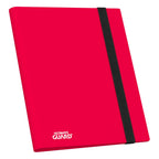 Rote Ultimate Guard Flexxfolio 360 Kartenmappe mit schwarzem Gummiband, 18-Pocket, für Sammelkarten.