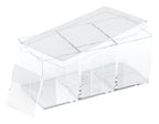 Transparente Ultimate Guard Stack´n´Safe Card Box 480 für bis zu 480 Karten, geöffnet mit abnehmbarem Deckel.