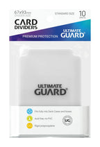 Ultimate Guard Kartentrenner Standardgröße, transparent, 10 Stück, beschreibbar, säurefrei, passt in Kartenboxen.