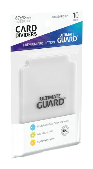 Ultimate Guard Kartentrenner, 10 Stück, transparent, 67x93mm, beschreibbar, säurefrei, für Kartenboxen geeignet.