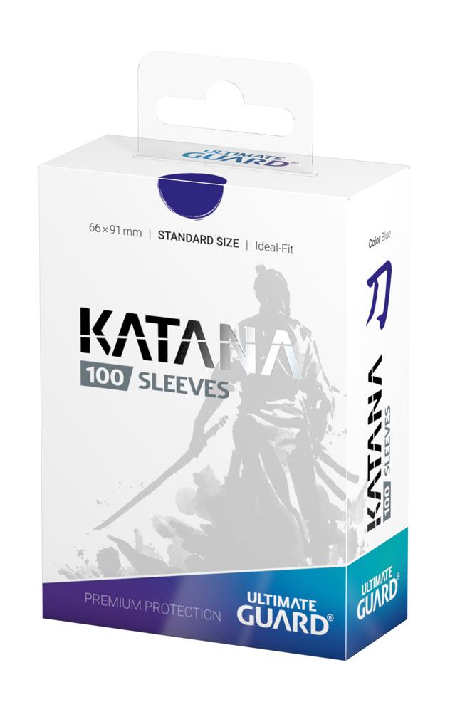 Ultimate Guard Katana Sleeves, 100er Pack, Standardgröße, Blau, Premium-Kartenschutz.