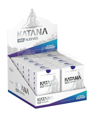 Ultimate Guard Katana Sleeves, Standardgröße, Blau, 100er Packung, japanische Präzisions-Fertigung, Display-Box.