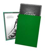 Grüne Ultimate Guard Katana Sleeves für Karten, Standardgröße, 100 Stück.