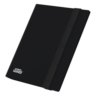 Schwarze Ultimate Guard Flexxfolio 160 Kartenmappe mit elastischem Band, 8-Pocket, für Sammelkarten.