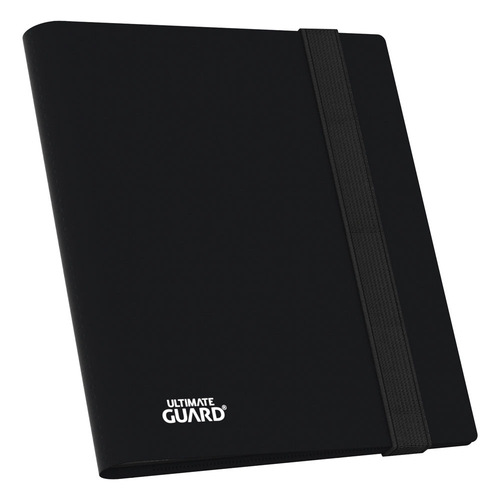 Schwarze Ultimate Guard Flexxfolio 160 Kartenmappe mit elastischem Band, 8-Pocket Design.