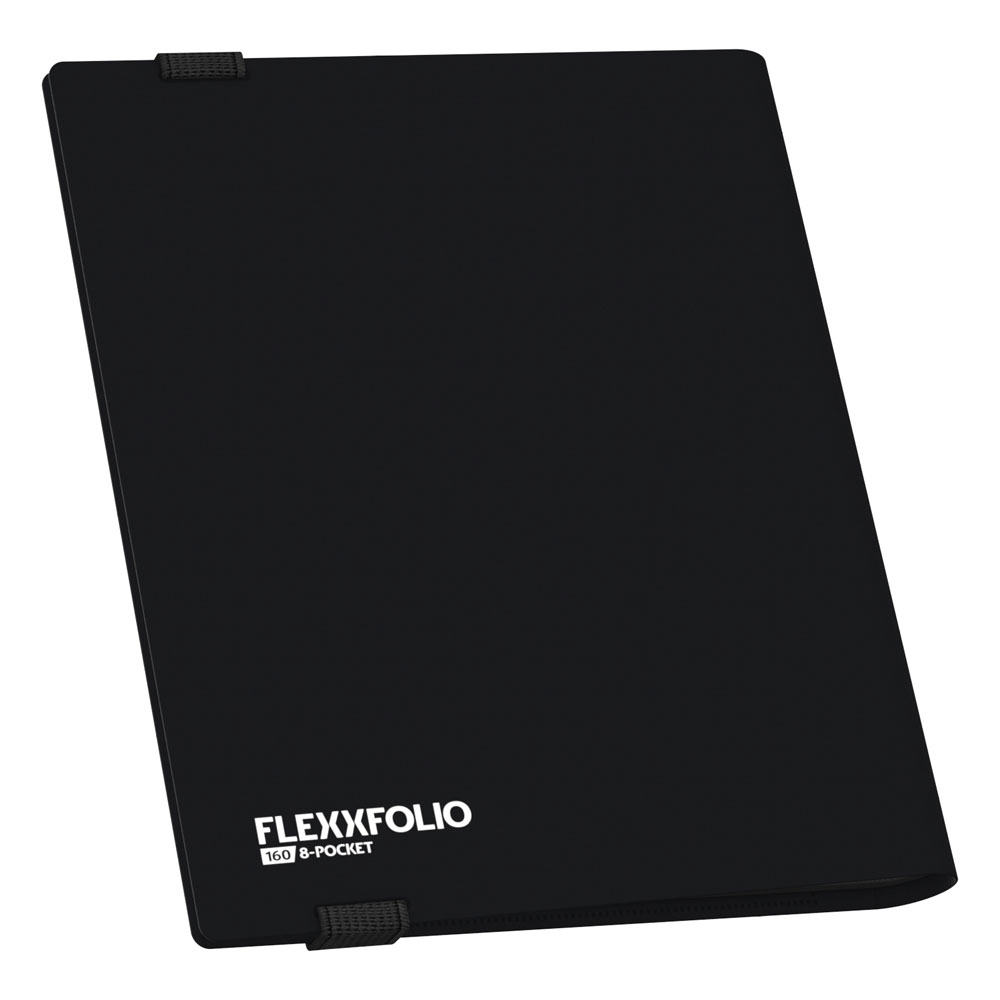 Schwarze Ultimate Guard Flexxfolio 160 Kartenmappe mit 8-Pocket Design für Sammelkarten.
