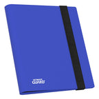 Blaues Ultimate Guard Flexxfolio 160, 8-Pocket Kartenmappe mit elastischem Verschluss.
