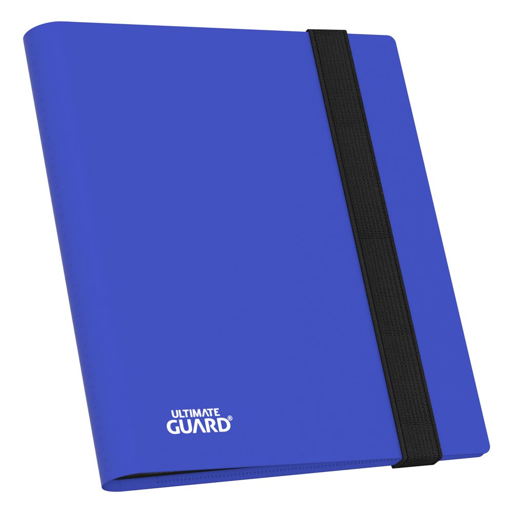 Blaues Ultimate Guard Flexxfolio 160, 8-Pocket Kartenmappe mit elastischem Verschluss.