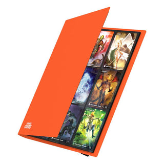 Orange Ultimate Guard Flexxfolio 360 Kartenmappe mit Sammelkarten in 18-Pocket-Seiten.