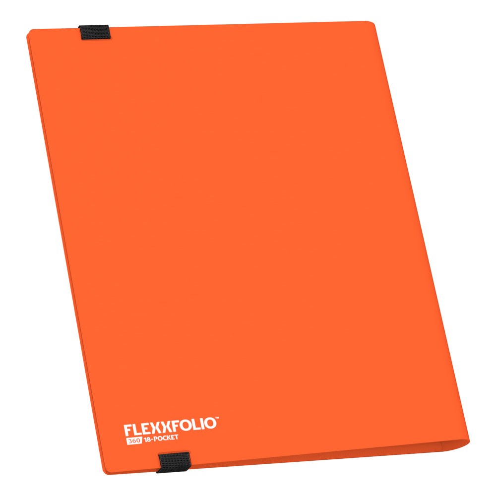 Orange Ultimate Guard Flexxfolio 360 Kartenmappe mit 18-Pocket-Design, strapazierfähig für Sammelkarten.