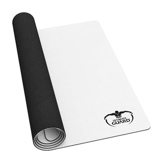 Ultimate Guard Spielmatte Monochrome Weiß, 61x35 cm, rutschfest, 2 mm dick, weiches Gewebe, schützt Karten beim Spielen.
