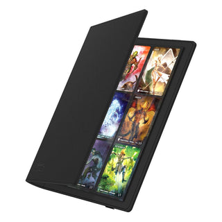 Ultimate Guard Flexxfolio 360 XenoSkin Schwarz, offene Kartenmappe mit Sammelkarten in 18-Pocket-Pages.