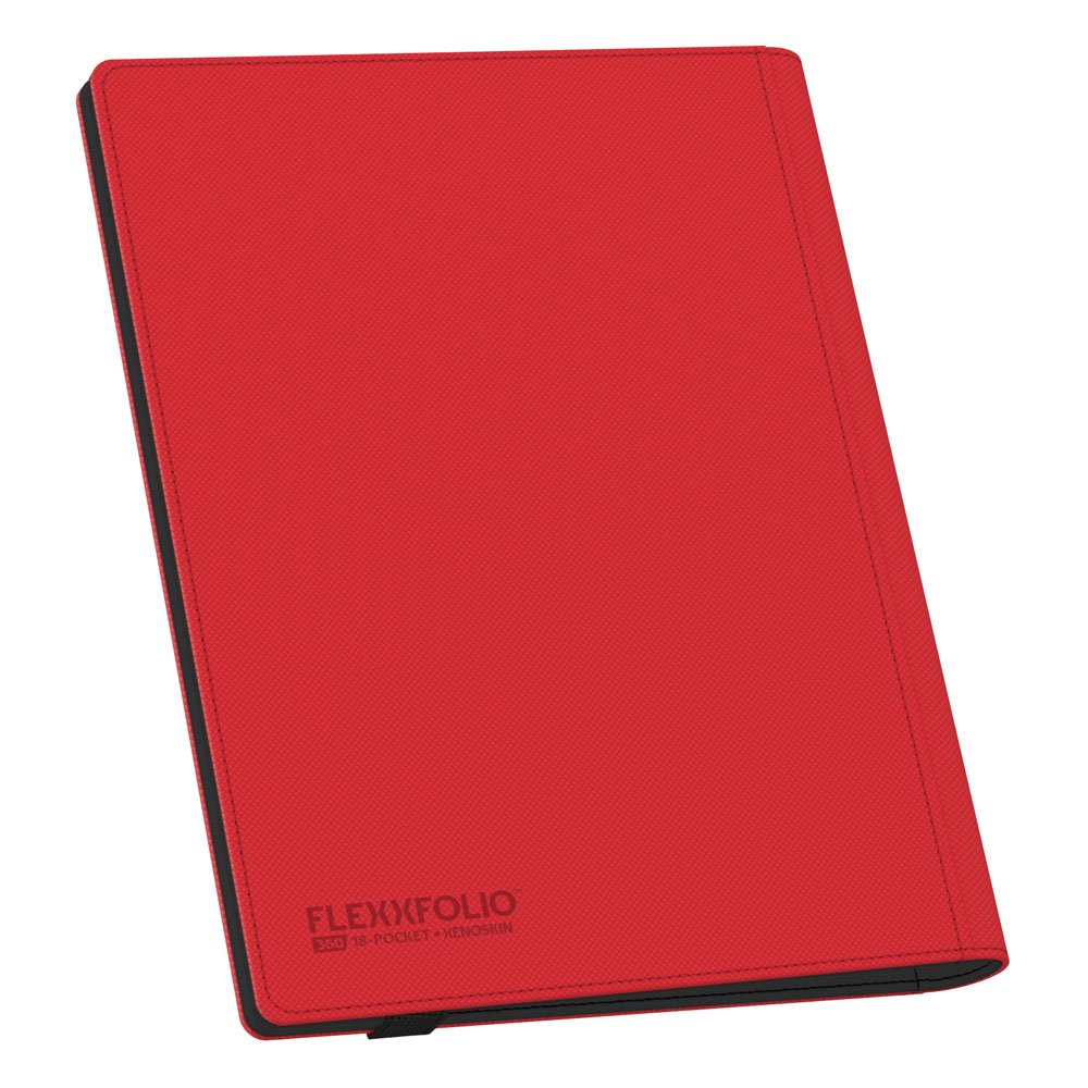 Ultimate Guard Flexxfolio 360, rote Kartenmappe, 18-Pocket, XenoSkin, für Sammelkarten.