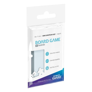 Ultimate Guard Premium Soft Sleeves für Mini European Brettspielkarten, 50er Packung, idealer Schutz.