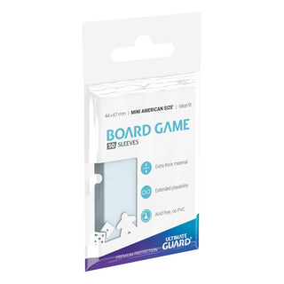 Ultimate Guard Premium Soft Sleeves für Mini American Brettspielkarten, 50er Packung, 44x67mm, extra dick, säurefrei.