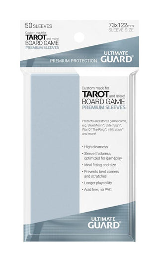 Ultimate Guard Premium Soft Sleeves für Tarotkarten, 50er Pack, idealer Schutz für Brettspielkarten, 73x122mm.