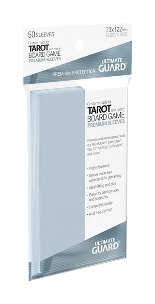 Ultimate Guard Premium Soft Sleeves für Tarotkarten, 50 Stück, Schutz für Brettspielkarten, 73x122mm, hohe Klarheit.