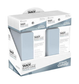 Ultimate Guard Premium Soft Sleeves für Tarotkarten, 50 Stück, Schutz für Brettspielkarten, 73x122mm, transparent.