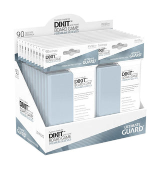 Ultimate Guard Premium Soft Sleeves für Dixit™-Karten, 90 Stück, in Verpackung.