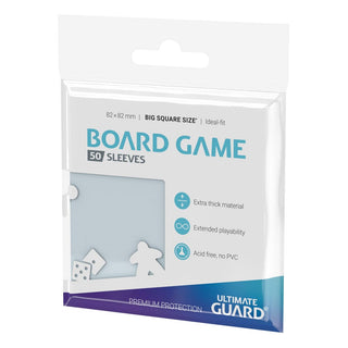 Ultimate Guard Premium Soft Sleeves für große quadratische Brettspielkarten, 50er Packung, idealer Schutz, säurefrei.