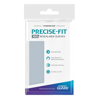 Ultimate Guard Precise-Fit Sleeves, 100 Stück, wiederverschließbar, transparent, für Sammelkarten, Standardgröße.