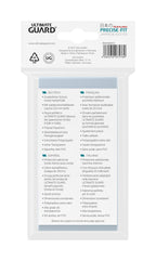 Ultimate Guard Precise-Fit Sleeves, 100 transparente, wiederverschließbare Kartenhüllen, japanische Größe, Verpackungsrück...