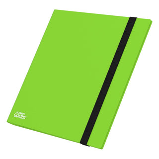 Hellgrüner Ultimate Guard Flexxfolio 480 Kartenordner mit schwarzem Gummiband.
