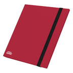 Rote Ultimate Guard Flexxfolio 480 Kartenmappe mit schwarzem Gummiband, ideal für Playsets.