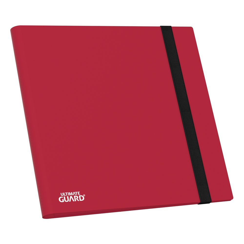 Rote Ultimate Guard Flexxfolio 480 Kartenmappe mit elastischem Verschluss, ideal für Playsets.