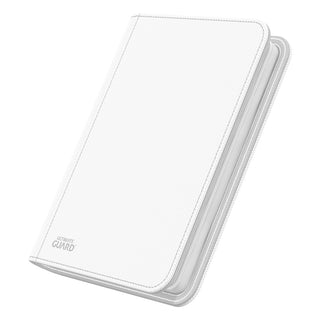 Ultimate Guard Zipfolio 160, weiße 8-Pocket Kartenmappe mit XenoSkin-Einband und Reißverschluss, für Sammelkarten.