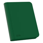 Grüne Ultimate Guard Zipfolio 160 Kartenmappe mit XenoSkin-Einband und Reißverschluss, 8-Pocket-Design.
