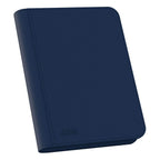 Blaue Ultimate Guard Zipfolio 160 Kartenmappe mit XenoSkin-Einband und Reißverschluss, 8-Pocket-Design für Sammelkarten.
