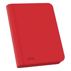 Rote Ultimate Guard Zipfolio 160 Kartenmappe mit XenoSkin-Einband und Reißverschluss für Sammelkarten.