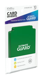 Grüne Ultimate Guard Kartentrenner, 10 Stück, aus Polypropylen, beschreibbar, für Kartenboxen, säurefrei.