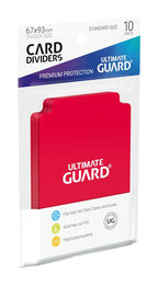 Rote Ultimate Guard Kartentrenner, 10 Stück, beschreibbar, aus Polypropylen, für Kartenboxen, säurefrei.