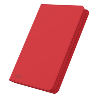 Rote Ultimate Guard Zipfolio 320 Kartenmappe mit XenoSkin-Einband und Reißverschluss, 16-Pocket-Design.