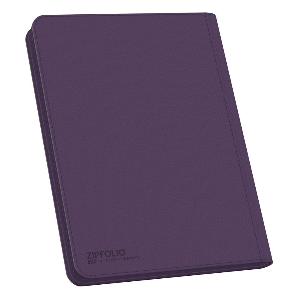 Ultimate Guard Zipfolio 320, violette Kartenmappe mit XenoSkin-Einband und Reißverschluss, 16-Pocket, für Sammelkarten.