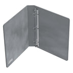 Schwarzer Ultimate Guard XenoSkin 3-Ring-Ordner, offen, mit verstärkten D-Ringen für Sammelkarten.