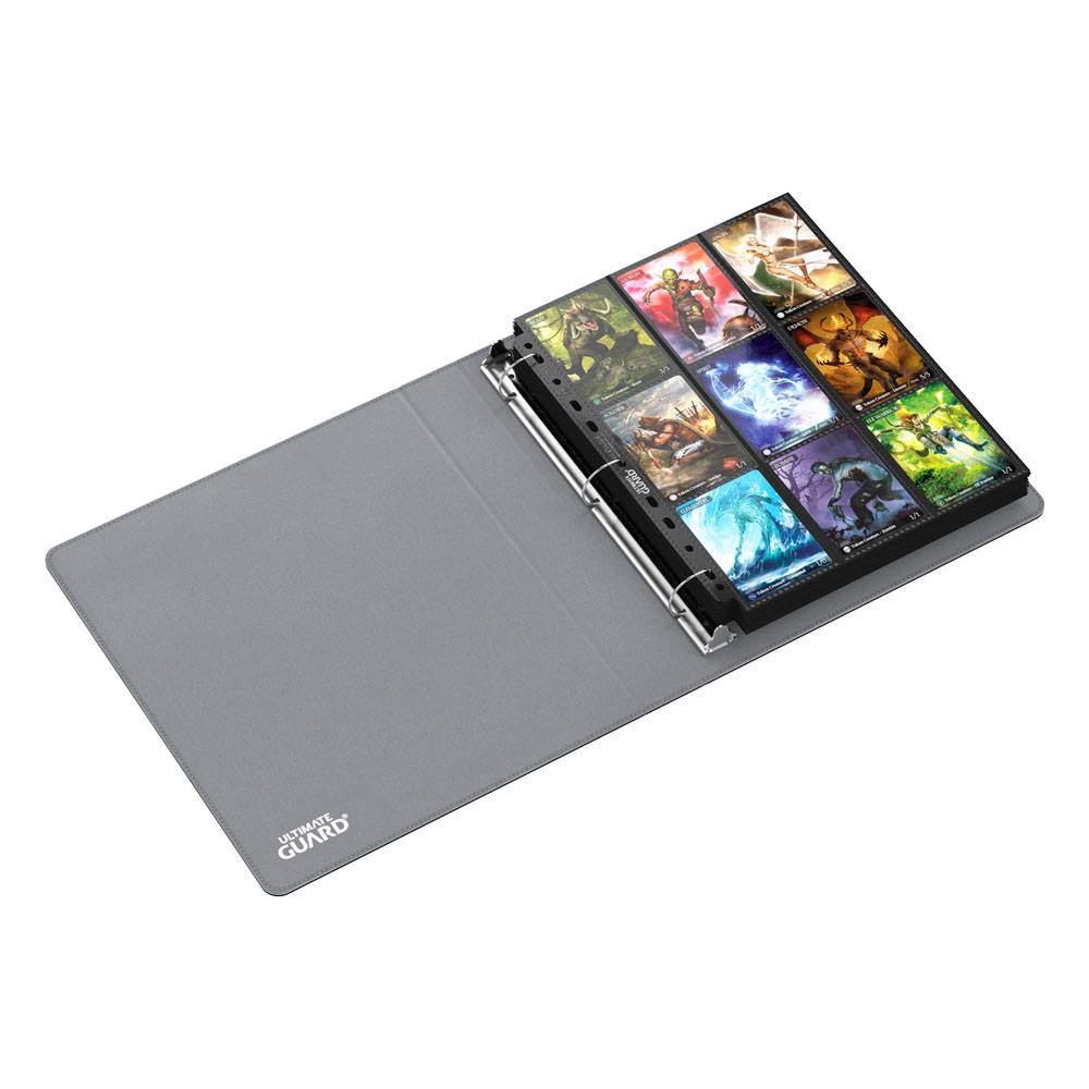 Ultimate Guard Collector's Album XenoSkin SLIM in Schwarz mit 3-Ringmechanik und Sammelkarten.