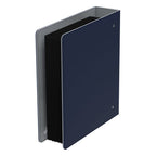 Blauer Ultimate Guard XenoSkin 3-Ring-Ordner für Sammelkarten, 70 mm breit, mit beschreibbarem Indexlabel.