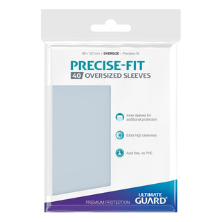 Ultimate Guard Precise-Fit Oversized Sleeves, transparent, 40er Packung, für Magic the Gathering Karten.