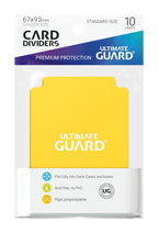 Ultimate Guard Kartentrenner, gelb, 10 Stück, beschreibbar, Polypropylen, passt in Kartenboxen, säurefrei.