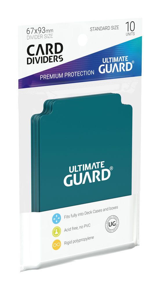 Ultimate Guard Kartentrenner, Standardgröße, petrolblau, 10 Stück, beschreibbar, säurefrei, Polypropylen, für Kartenboxen.