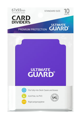 Ultimate Guard Kartentrenner Standardgröße Violett, 10 Stück, beschreibbar, säurefrei, Polypropylen, für Kartenboxen.