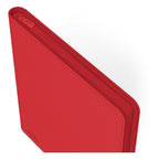 Rote Ultimate Guard Zipfolio 480 Kartenmappe mit Reißverschluss und XenoSkin-Einband, 24-Pocket Design.