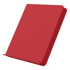Rote Ultimate Guard Zipfolio 480 Kartenmappe mit XenoSkin-Einband und Reißverschluss, 24-Pocket Design.